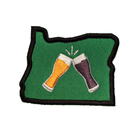 Oregon "Beer Together" Embroidered Iron-on Patch