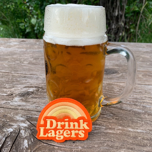 Drink Lagers Embroidered Iron-on Patch