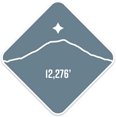 Mt. Adams - Cascade Range Summit Series Weatherproof Sticker