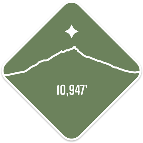 Mt. Jefferson - Cascade Range Summit Series Weatherproof Sticker