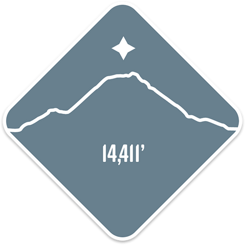 Mt. Rainier - Cascade Range Summit Series Weatherproof Sticker