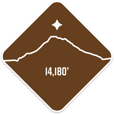 Mt. Shasta- Cascade Range Summit Series Weatherproof Sticker